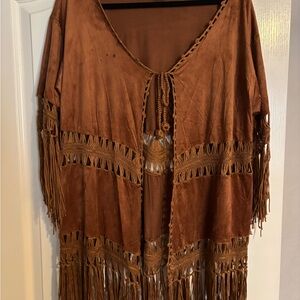 Bohemian Fringe Brown Top